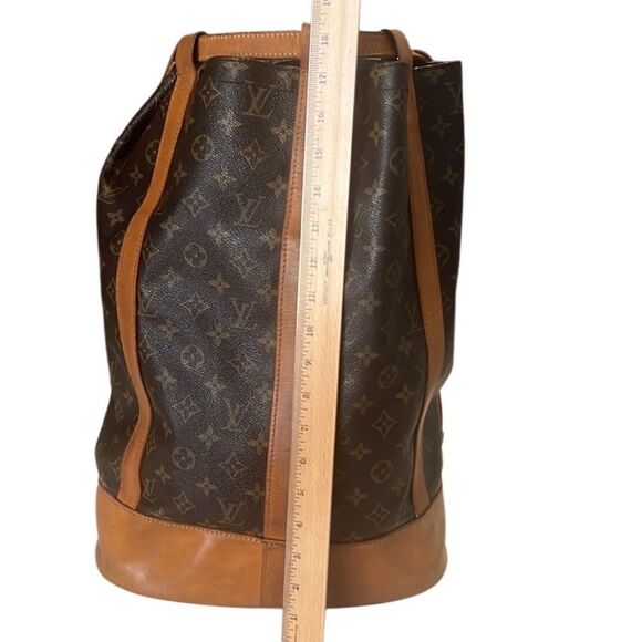 Louis Vuitton Brown Monogram Randonnee GM Coated Canvas Leather Duffel Backpack - Picture 10 of 13